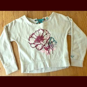 Girls sz 7/8 ROXY Lace Back Sweater Pullover